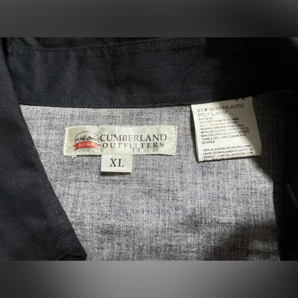 Cumberland Outfitters Black Beige and White Horse Print Short Sleeve Shirt - Picture 8 of 11